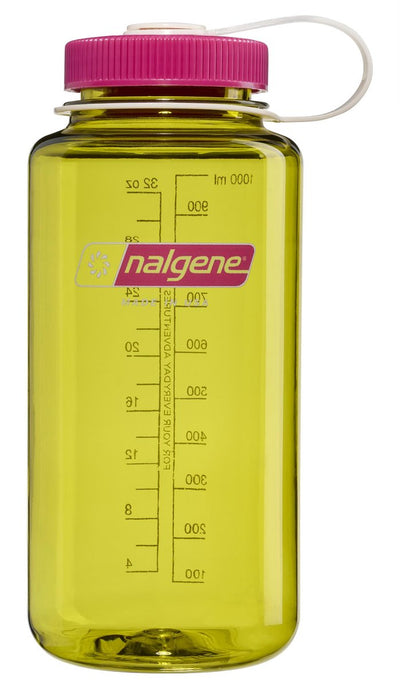 Nalgene – Weithalsflasche – Trinkflasche – Wasserflasche – 1000 ml – BPA-frei – Sustain – Endivie mit Fuchsia-Lila, neu