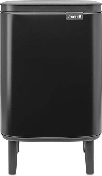 Brabantia Bo Hi Abfallbehälter – 7 Liter – Badezimmer – Mattschwarz