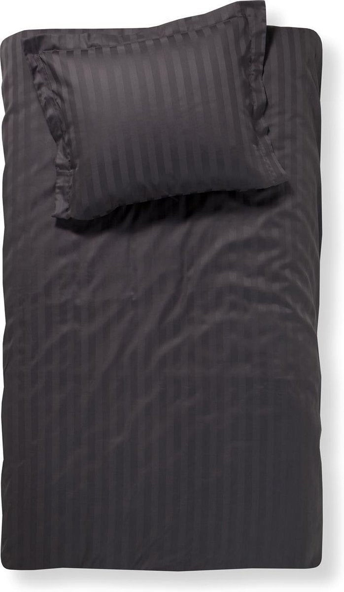 Damai linea – Bettbezug – 140 x 200 220 cm – Einzelbett – Graphit + 1 Kissenbezug 60 x 70