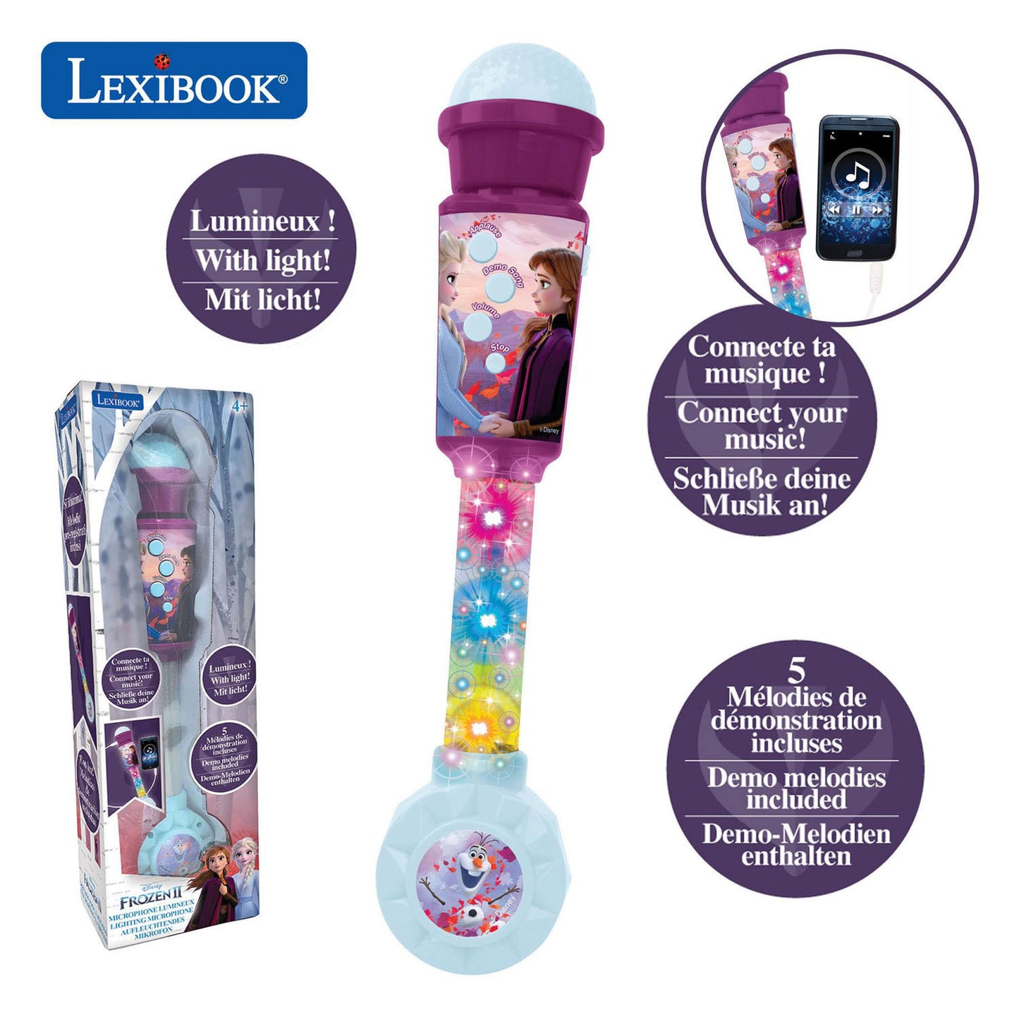 Disney Frozen Karaoke-Mikrofon mit Licht und Lautsprecher