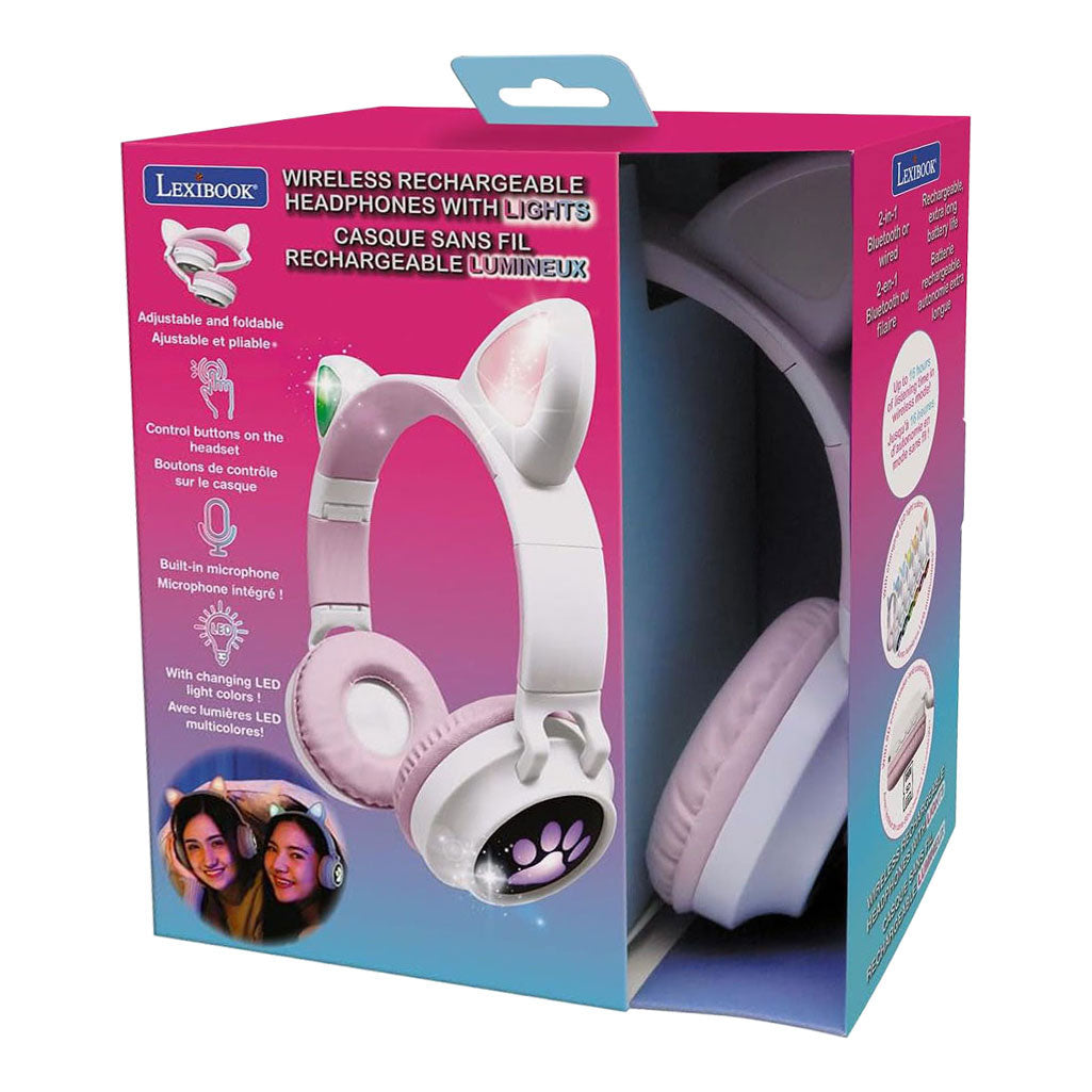 2-in-1-Bluetooth-Kopfhörer mit leichten Katzenohren