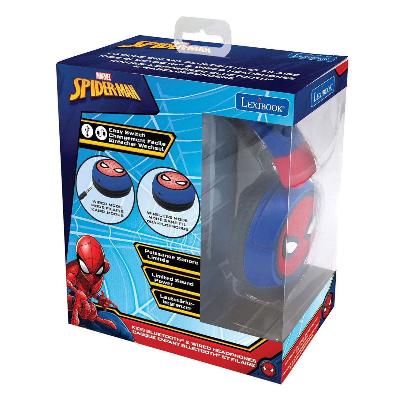 Spider-Man 2-in-1 Bluetooth- und kabelgebundene Kopfhörer