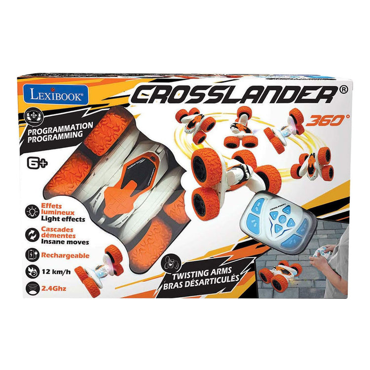 Lexibook crosslander® - oplaadbare en programmable radio controlled stunt car met verlichting met polsbesturing