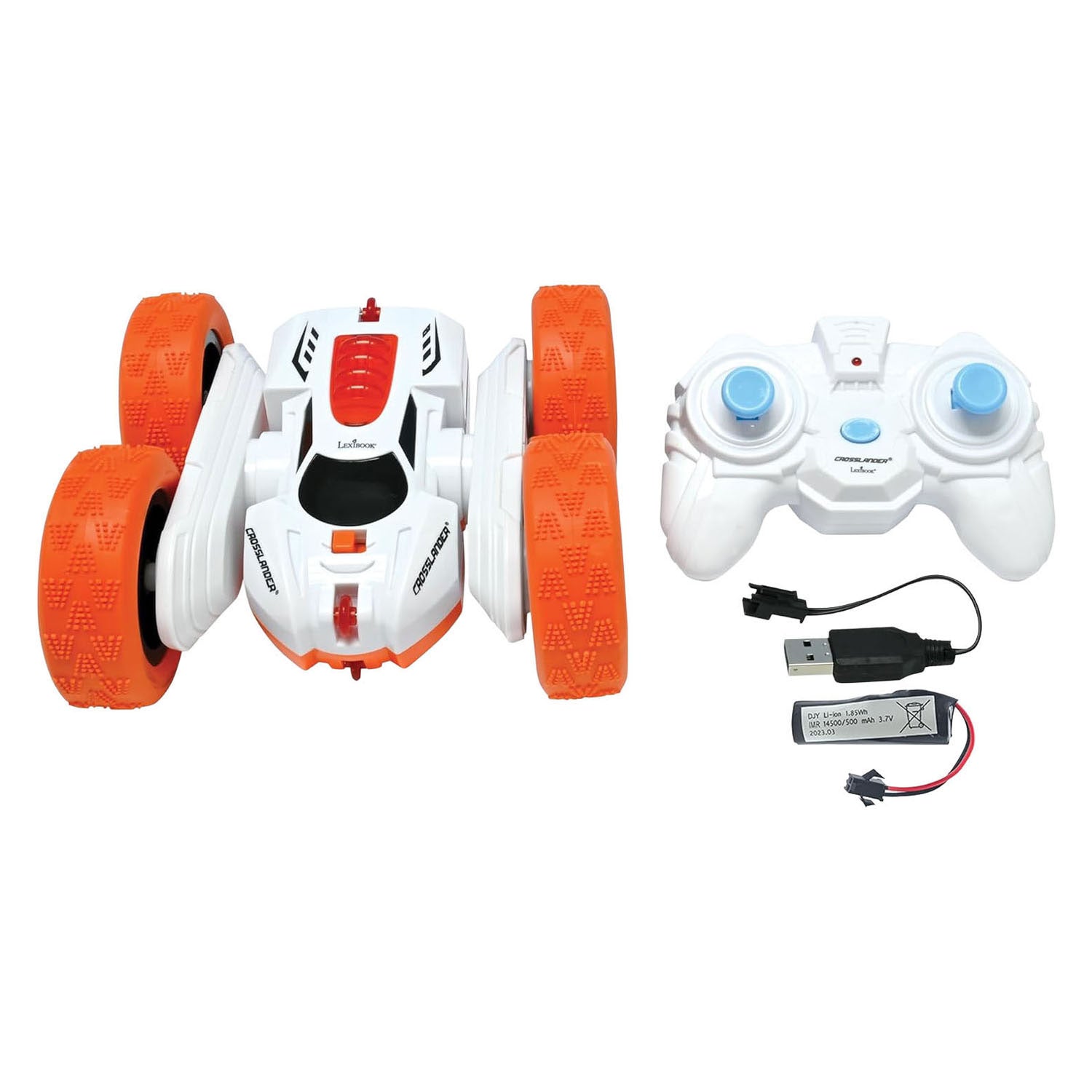 Lexibook crosslander® - oplaadbare en programmable radio controlled stunt car met verlichting met polsbesturing
