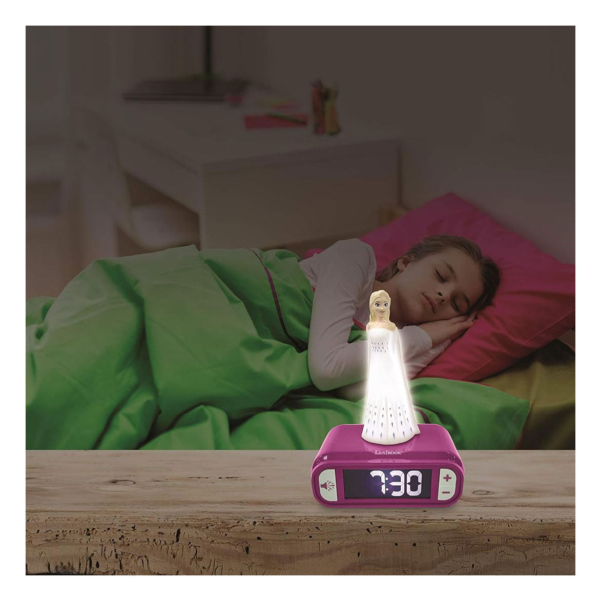 Disney Frozen 3D-Digitalwecker mit Licht und Ton
