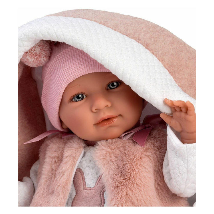 Mimi-Babypuppe mit weichem Körper, Babywanne und Schnuller – 42 cm