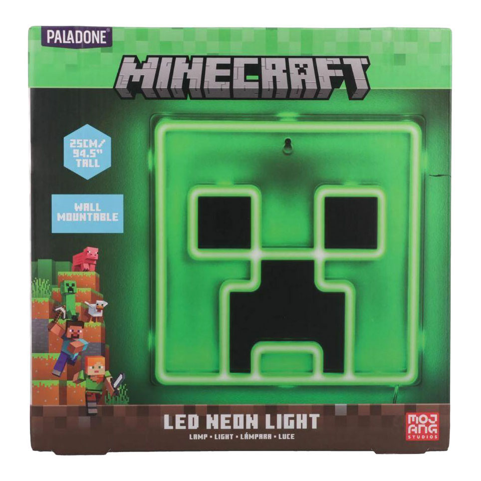 Minecraft Creeper LED-Neon-Wandlampe