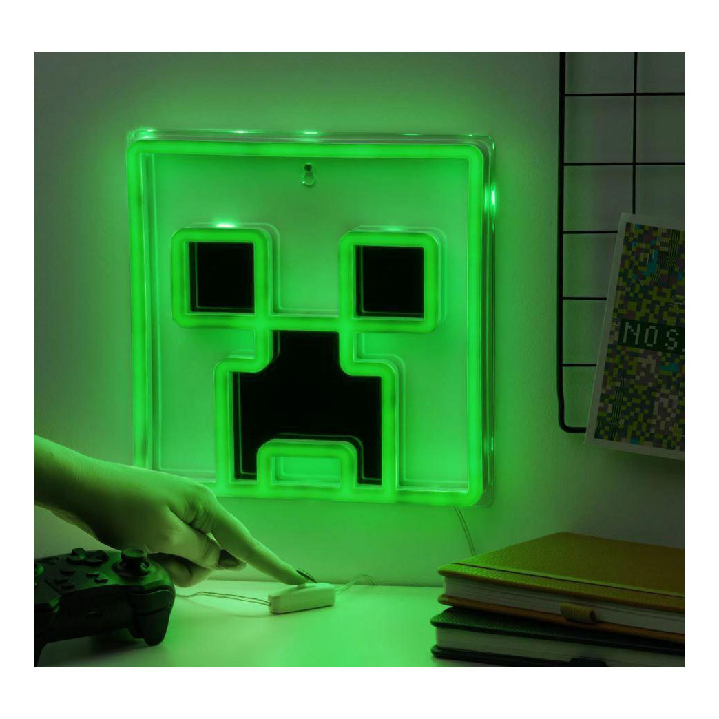 Minecraft Creeper LED-Neon-Wandlampe