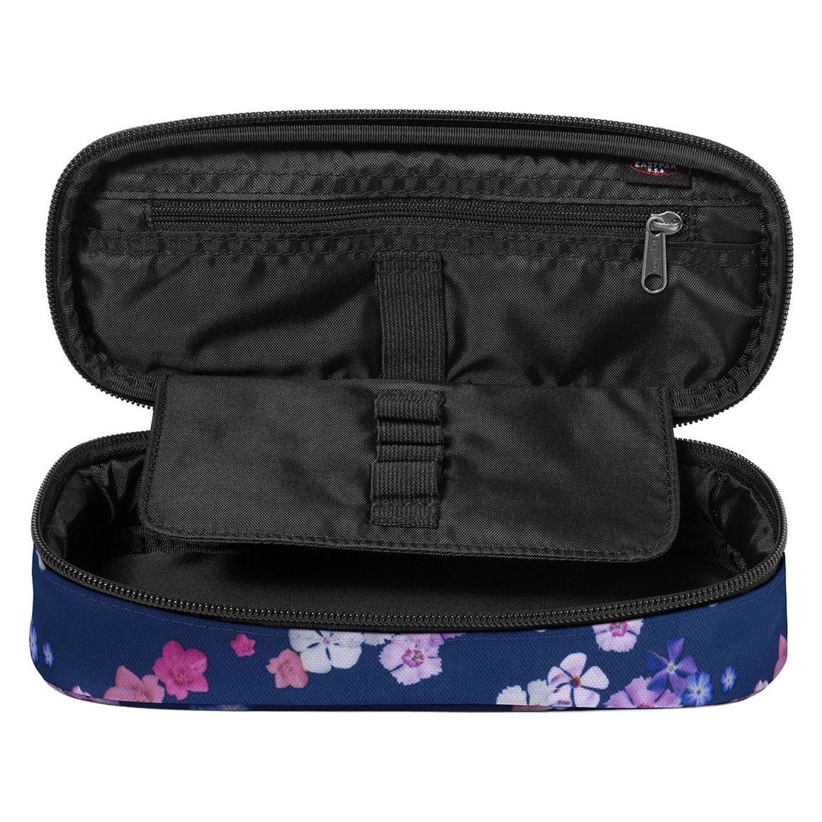 Eastpak – ovales Federmäppchen mit einer einzelnen Blumenblüte