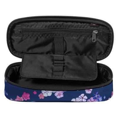 Eastpak – ovales Federmäppchen mit einer einzelnen Blumenblüte