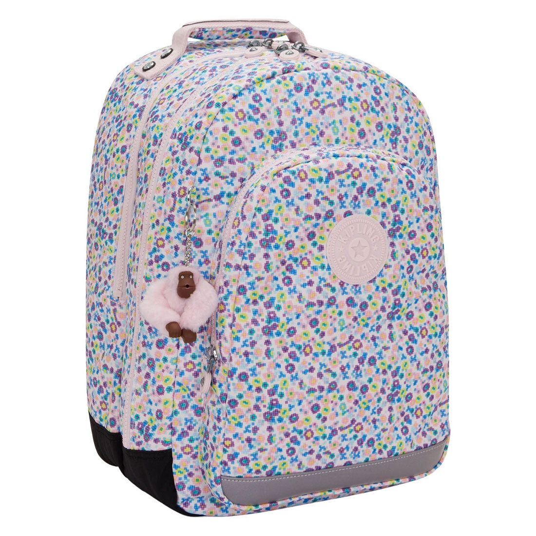 Kipling Rucksack Klassenzimmer mit digitalem Blumendruck