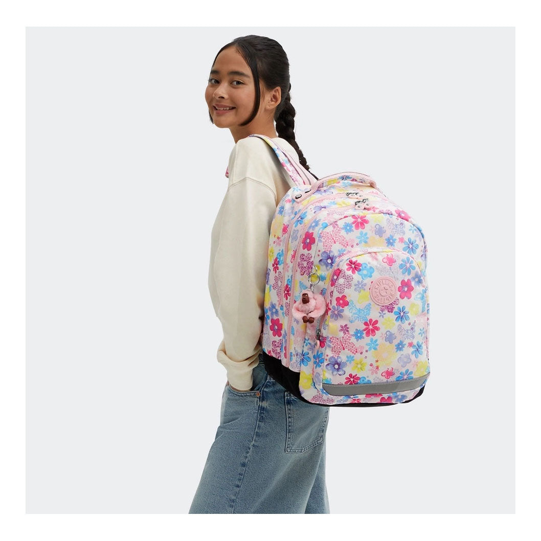 Kipling Klassenzimmerrucksack – Blumenstempel