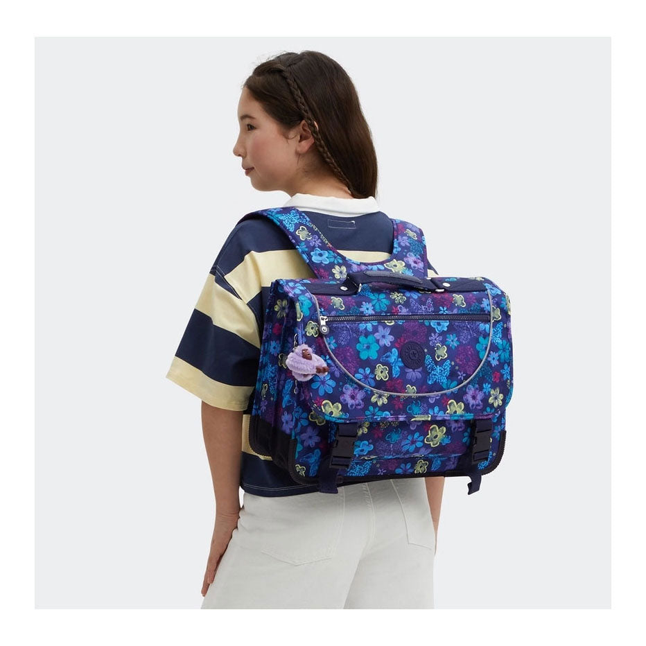 Preppy-Rucksack von Kipling – dunkler Blumenstempel