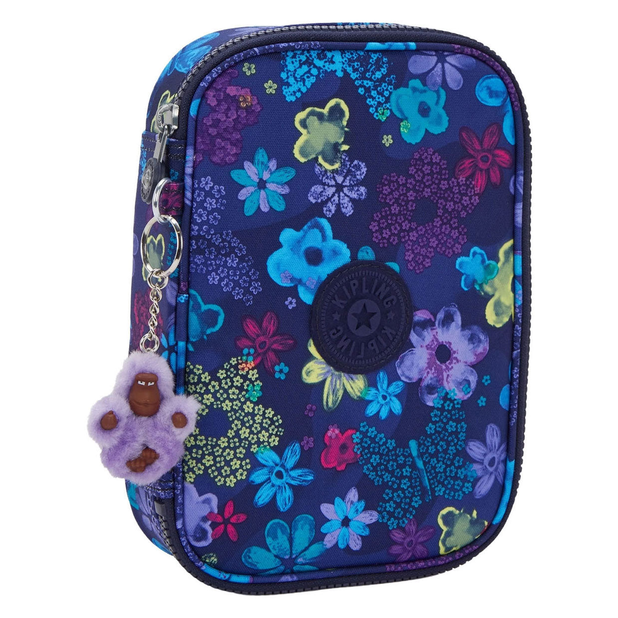 Kipling 100 Tripe Federmäppchen – dunkler Blumenstempel