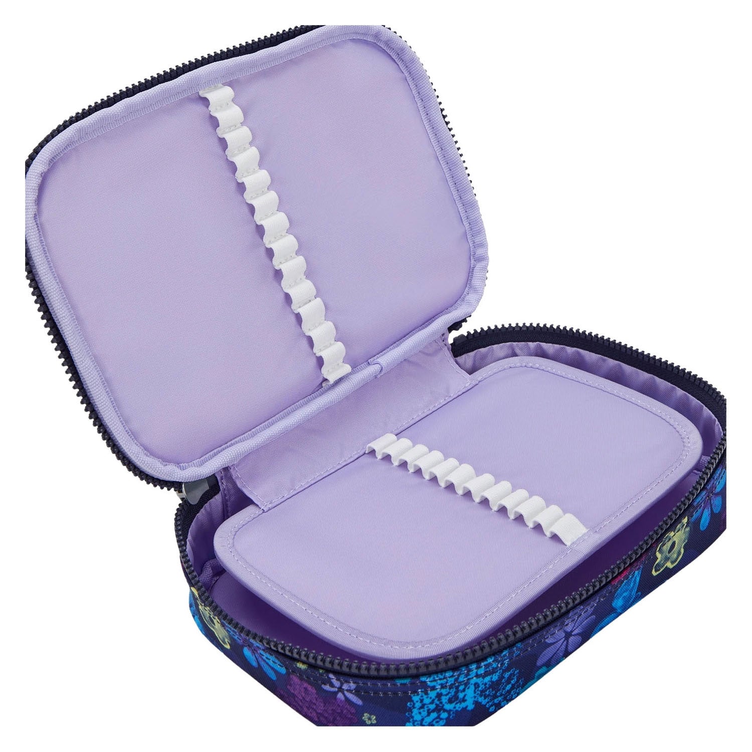 Kipling 100 Tripe Federmäppchen – dunkler Blumenstempel