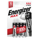 Energizer Max AAA Alkalibatterien 4 Stk.