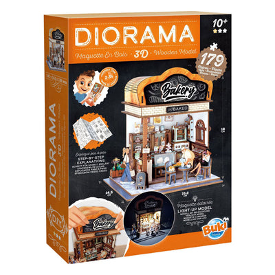 Buki Frankreich Buki – Modellbausatz – Diorama – Holz – Miniatur-Bäckerei