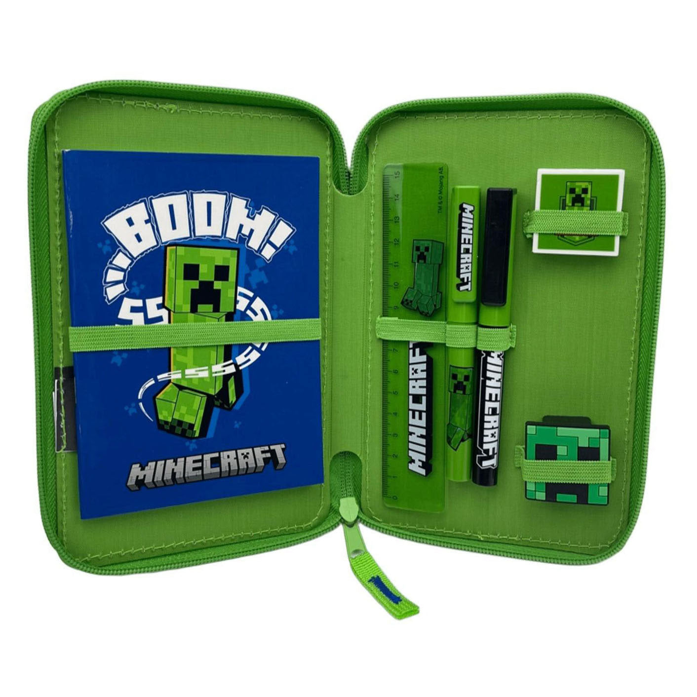 Mit Minecraft gefülltes Federmäppchen mit 2 Fächern