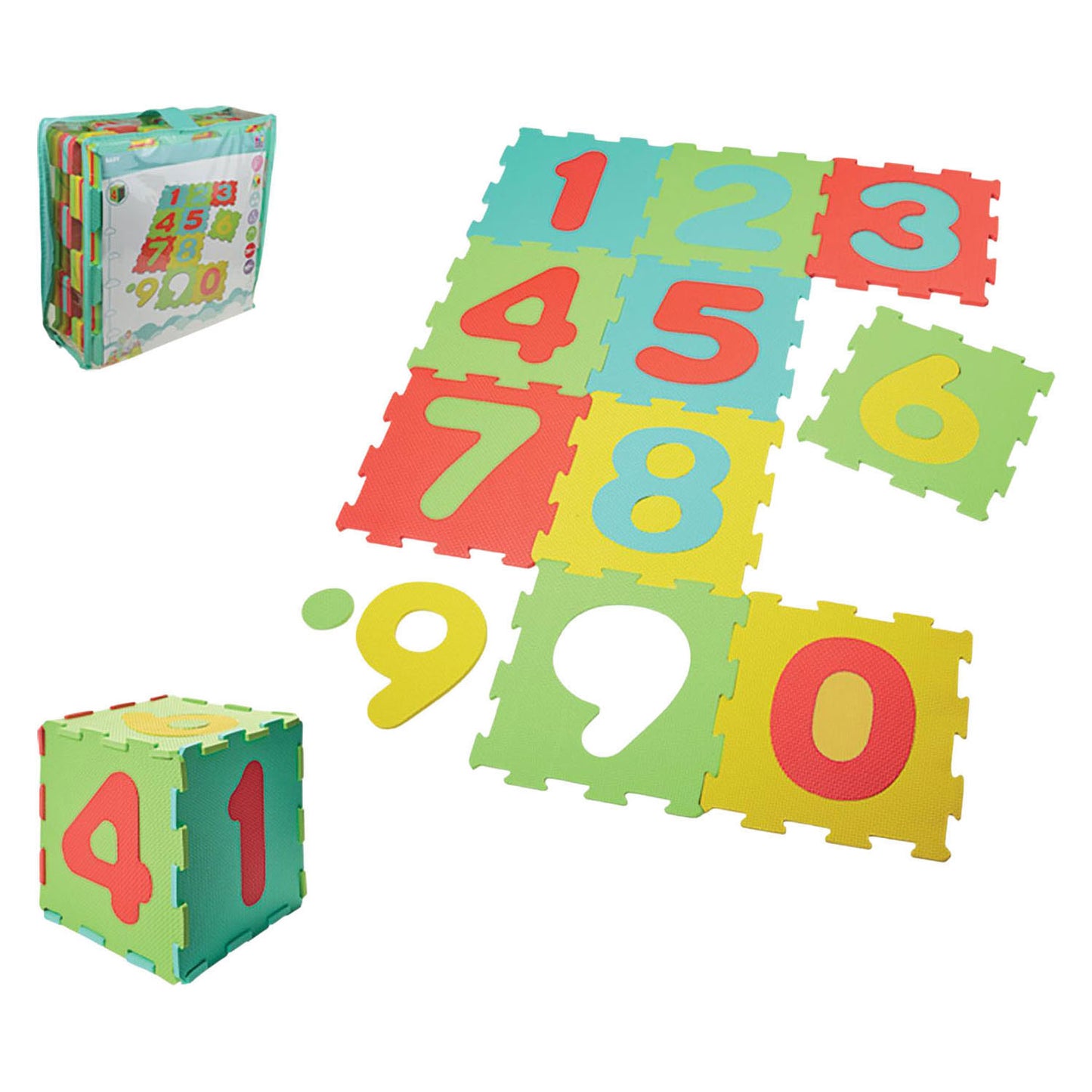 Eva Bodenpuzzle 30x30x1cm Figuren 10 Teile