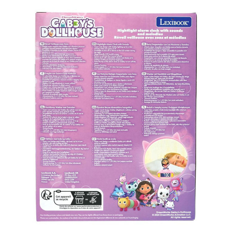 Lexibook Gabby's Dollhouse Nachtlichtwecker mit Geräuschen