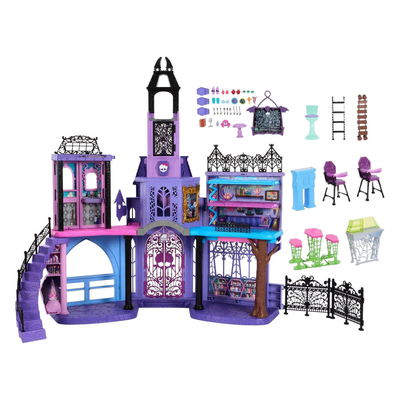 Mattel Spuk-Highschool-Puppenhaus – 35-tlg.