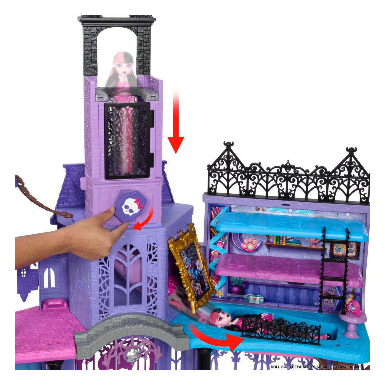 Mattel Spuk-Highschool-Puppenhaus – 35-tlg.
