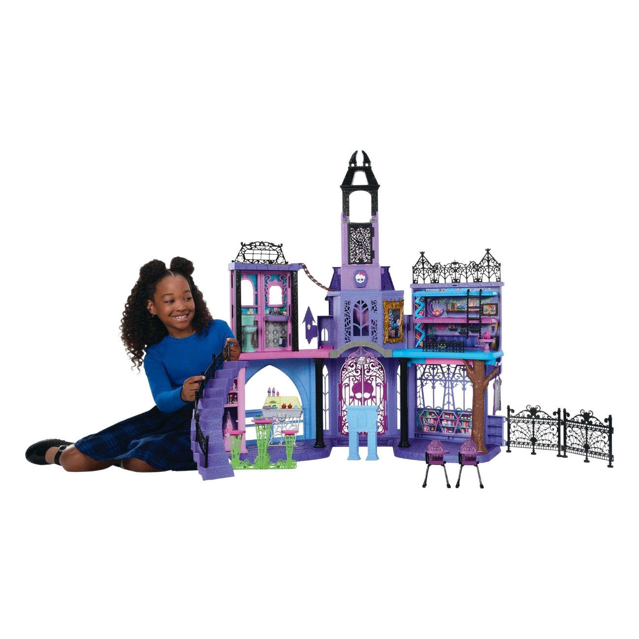 Mattel Spuk-Highschool-Puppenhaus – 35-tlg.