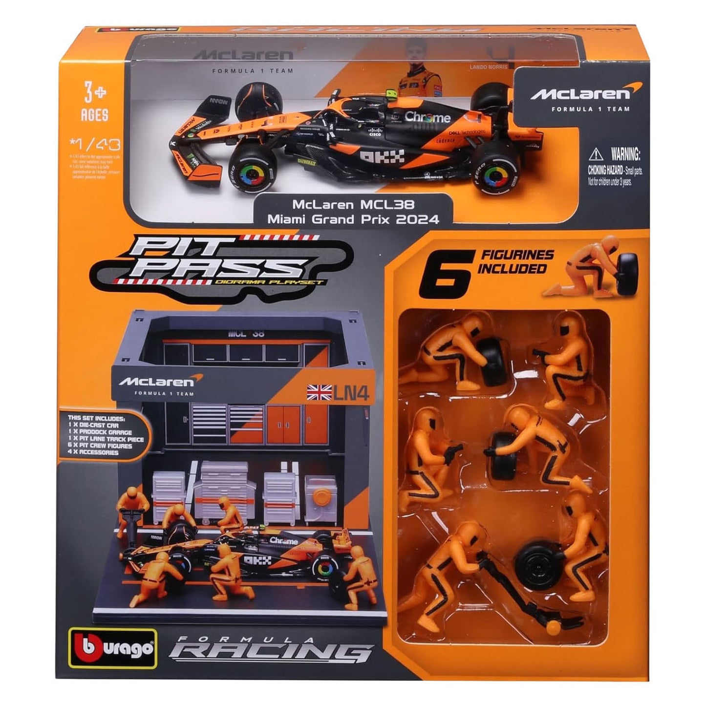 Burago McLaren Pit Pass mit Lando Norris – 1:43