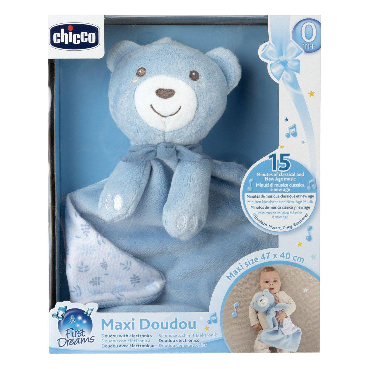 Maxi-Kuscheltier blau 47x40cm
