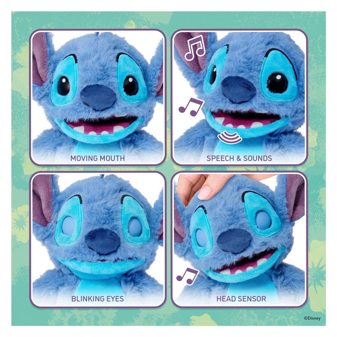 Disney Stitch Palm Puppetronic interaktives Kuscheltier