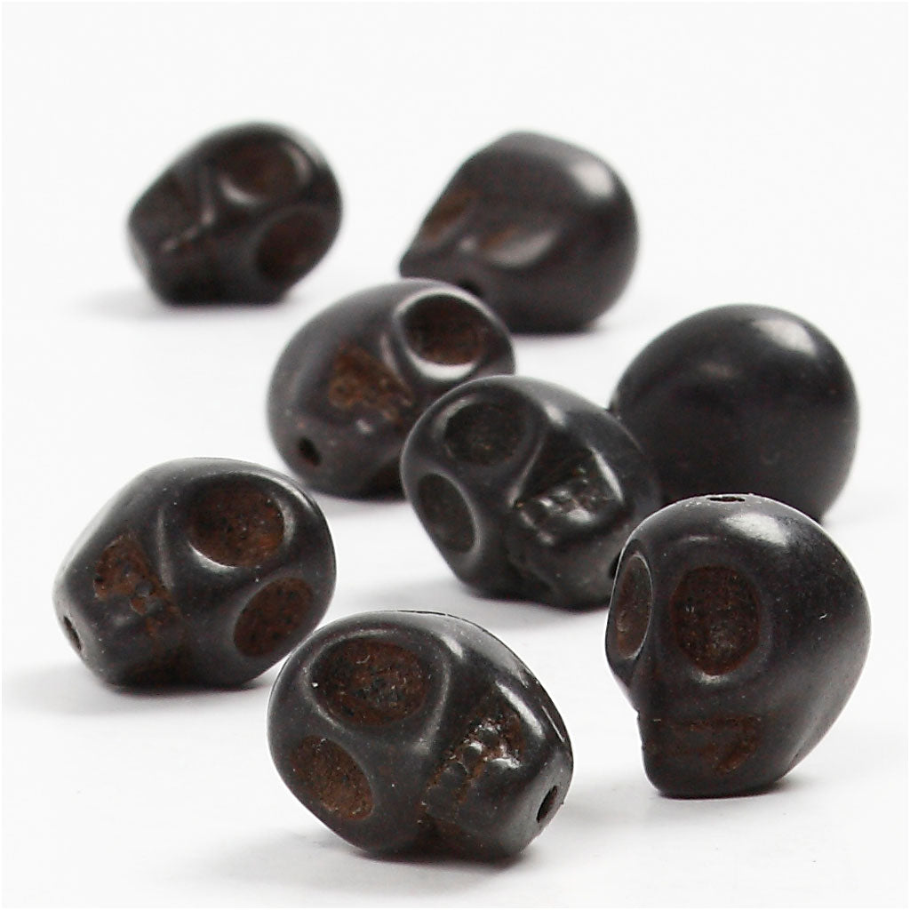 Creativ Company Howlith, D 12 mm, Lochgröße 1,5 mm, schwarz, 32 Stück 1 Box