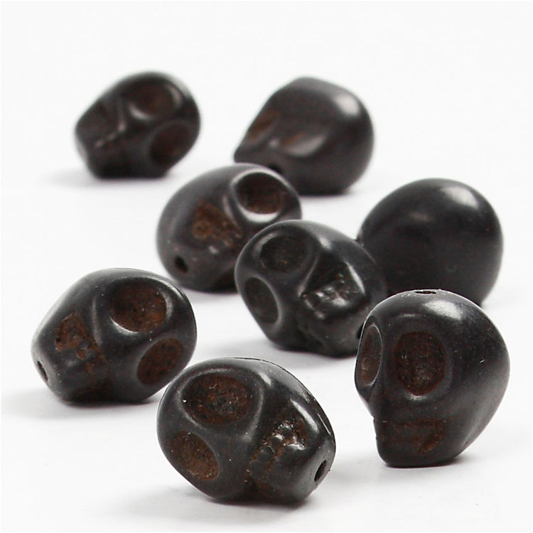 Creativ Company Howlith, D 12 mm, Lochgröße 1,5 mm, schwarz, 32 Stück 1 Box