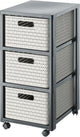Rotho Country Design Kommode mit Rollen 3x18l Cappuccino