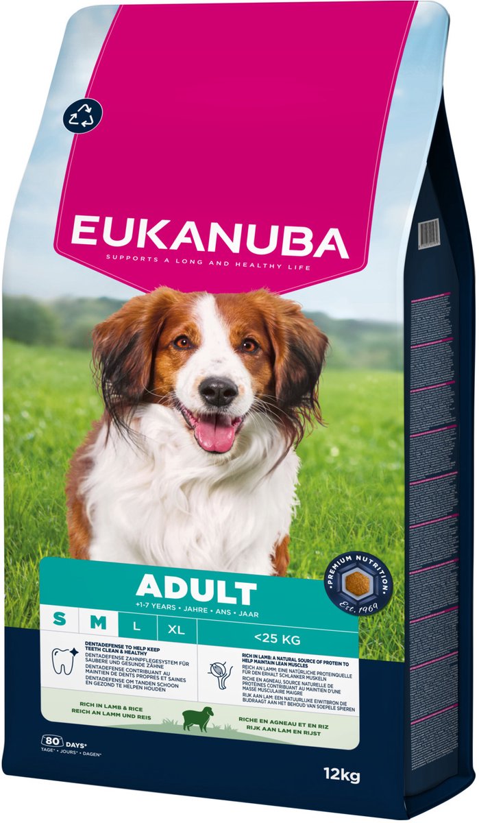 Eukanuba Adult Small Medium Wide Lammreis – Hundefutter – 12 kg