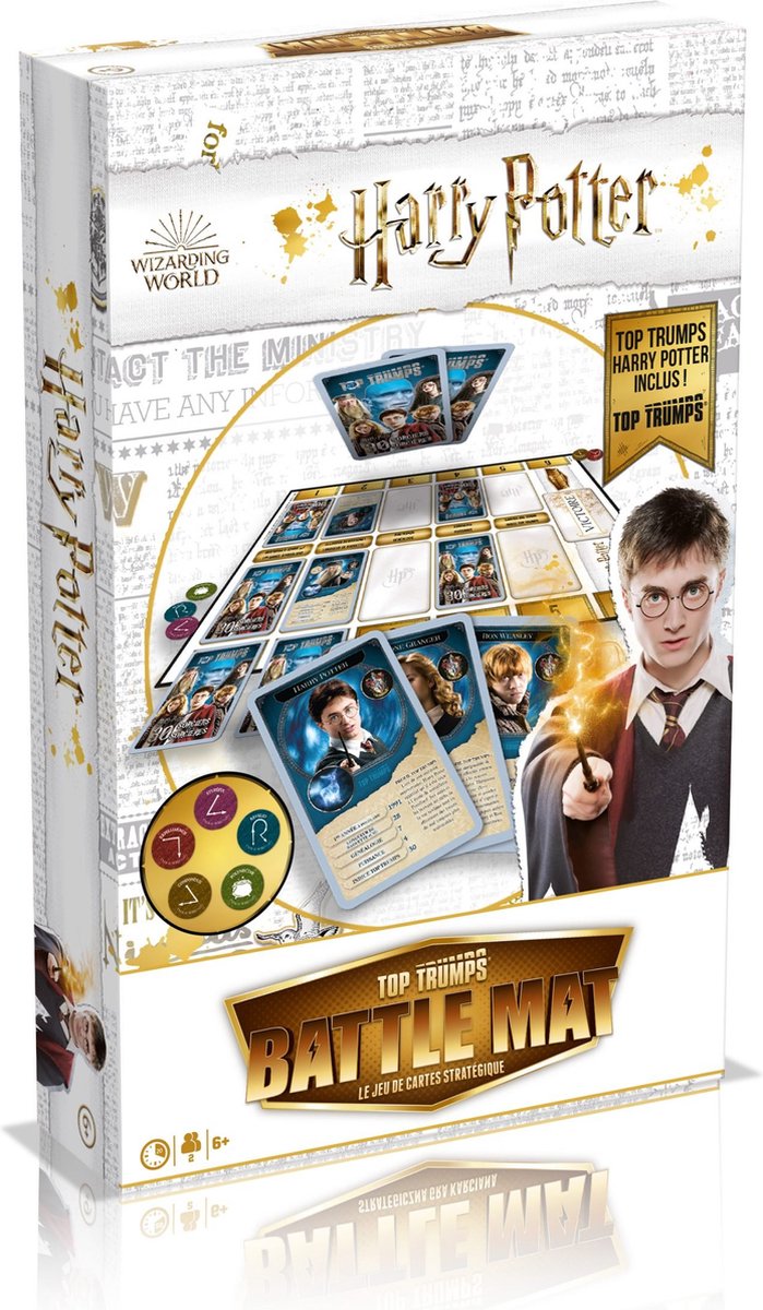 Winning Moves Top Trümpfe – Harry Potter Battle Mat Kartenspiel (französische Ausgabe)
