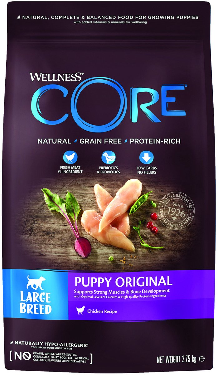 Wellness Core getreidefreies Welpenhuhn großer Rassen – Hundefutter – 2,75 kg