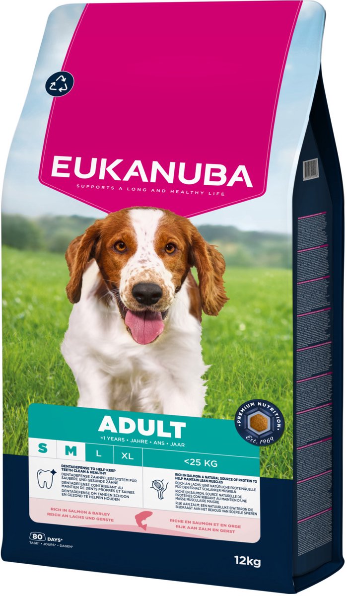 Eukanuba Adult Small Medium Breed - Hundefutter - Lachsgerste 12 kg