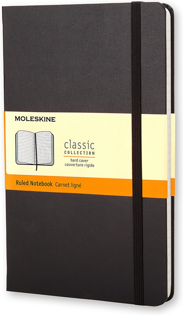 Klassisches Moleskine-Notizbuch – Tasche – Hardcover – liniert – Schwarz