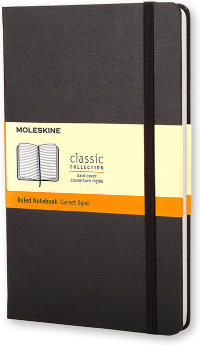 Klassisches Moleskine-Notizbuch – Tasche – Hardcover – liniert – Schwarz