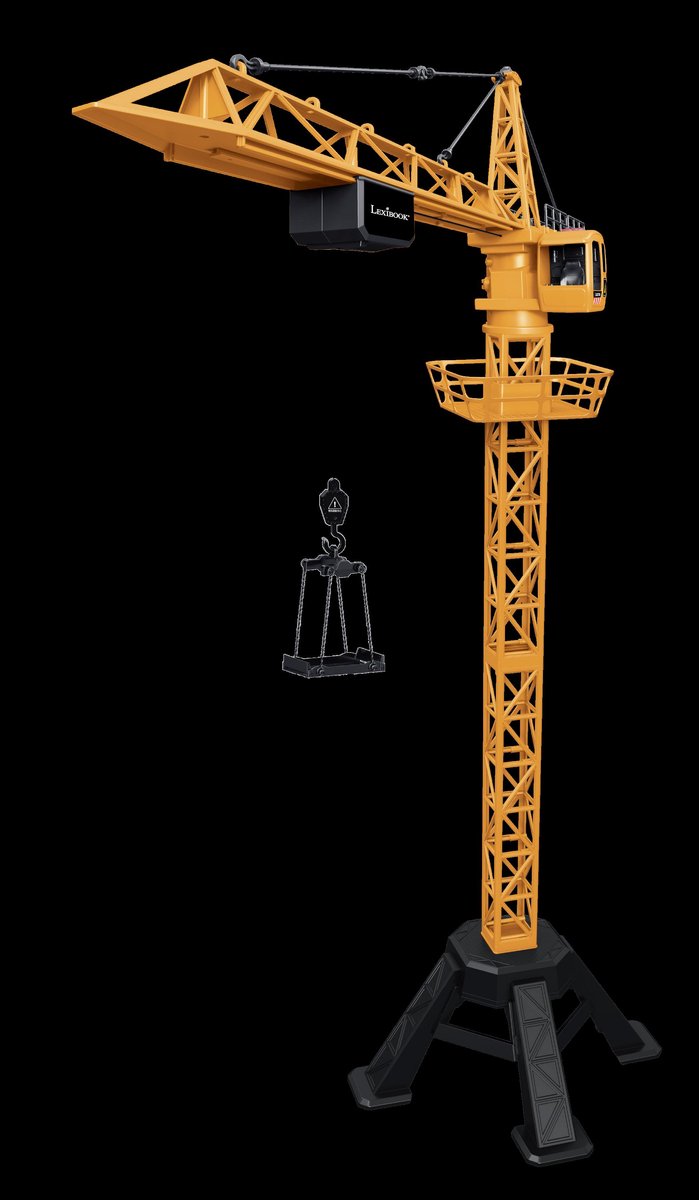 Lexibook Crosslander® Pro Turmdrehkran – machen Sie sich mit diesem großen ferngesteuerten Kran mit dynamischen Sounds und Effekten auf die Baustelle!