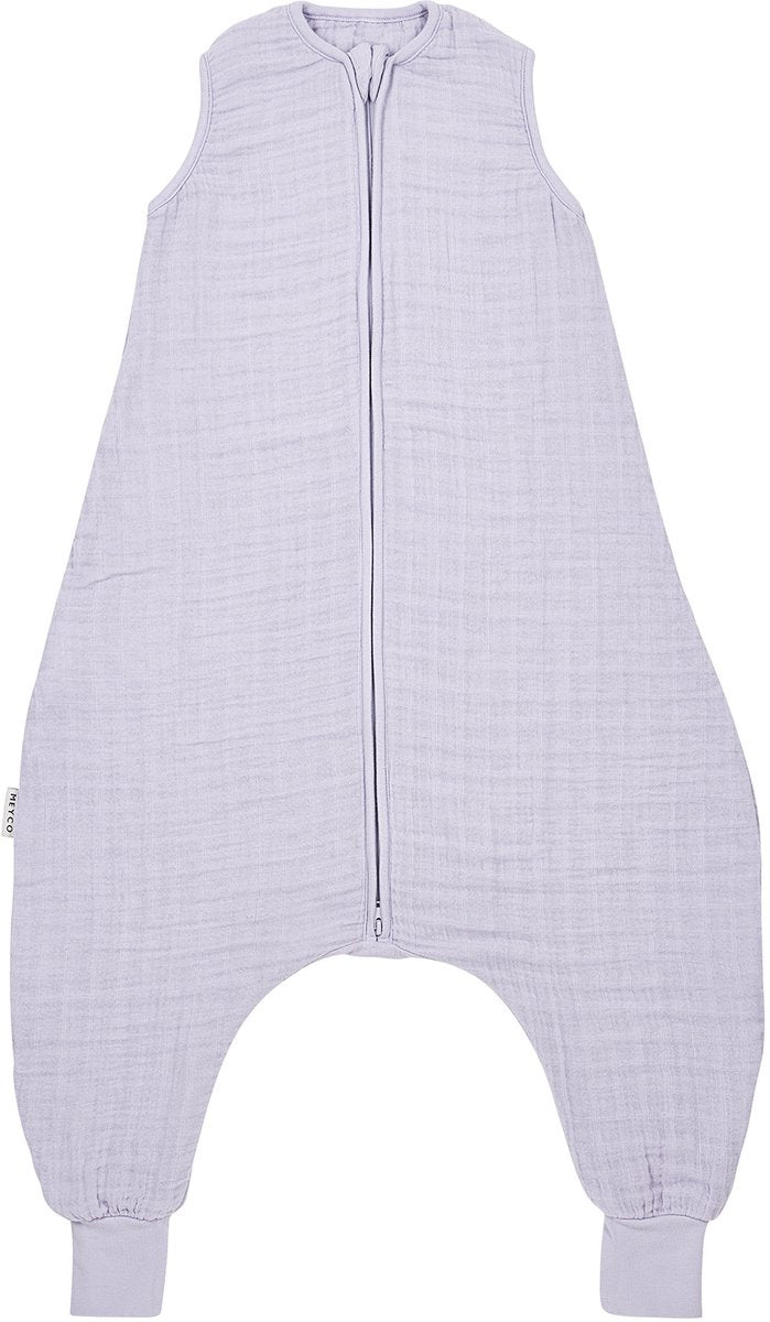 Meyco Baby Uni Baby-Sommer-Schlaf-Overall-Pullover – vorgewaschen, hydrophil – zartes Lavendel – 104 cm – 0,5 t
