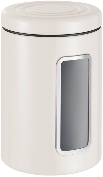 Wesco Classic Line Vorratsbehälter mit Fenster | 2 Liter | Metall - Mattsand | Vorratsglas