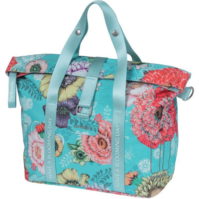 Basilikum Bloom Field Fahrradhandtasche - langlebig, wasserdicht, blau