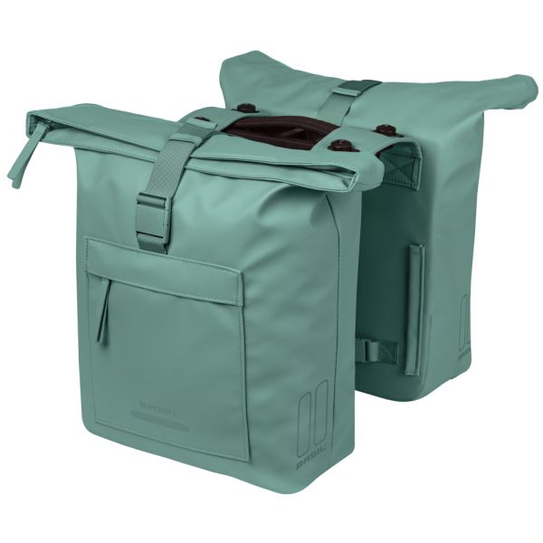 Basil Doppelte Fahrradtasche Brooklyn Mik 41l 14 x 30 x 37 cm – grün