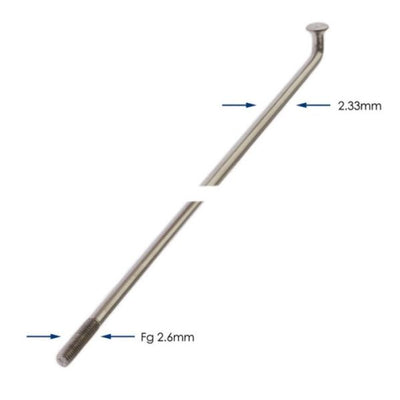Alpina Space 286-13 Raggi Ø2,33 mm FG 2,6 - Edelstahl (144 Stücke)
