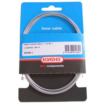Elvedes Schalt-Innenzug 2250mm verzinkt ø1,1mm N-Nippel (auf Karte)