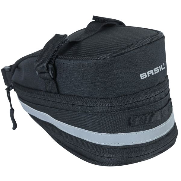 Basil Mada Saddlebag - Kompakt, schwarz, 1L, Klettverschluss, Fahrradzubehör