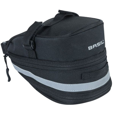 Basil Mada Saddlebag - Kompakt, schwarz, 1L, Klettverschluss, Fahrradzubehör