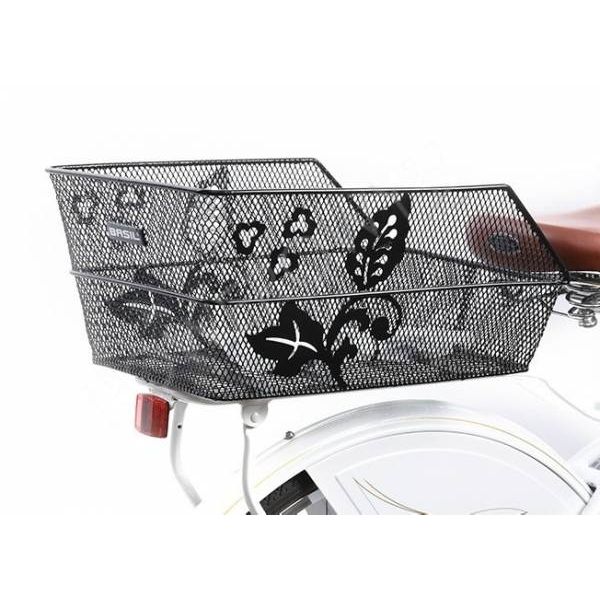 Basil Cento Flower- Fahrradkorb - hinten - schwarz