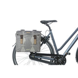 Basilel Elegance Doppelfahrradsack, Chateau Taupe, Recycling Pet, Universal Bridge, 40-49L - afbeelding 2